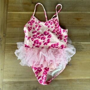 Tucker Tate Pink Leopard Kids One Piece Swimsuit